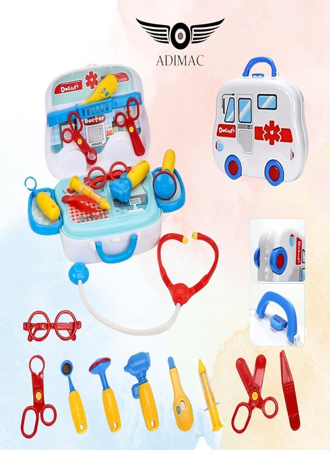 ADIMAC Doctor Set Kit Toy for Kids | Medical Play Set | Portable Medical Clinic Suitcase | Pretend Play Doctor Role Playing Kit for Boys & Girls Age 3+ (Made in India) - Image 2
